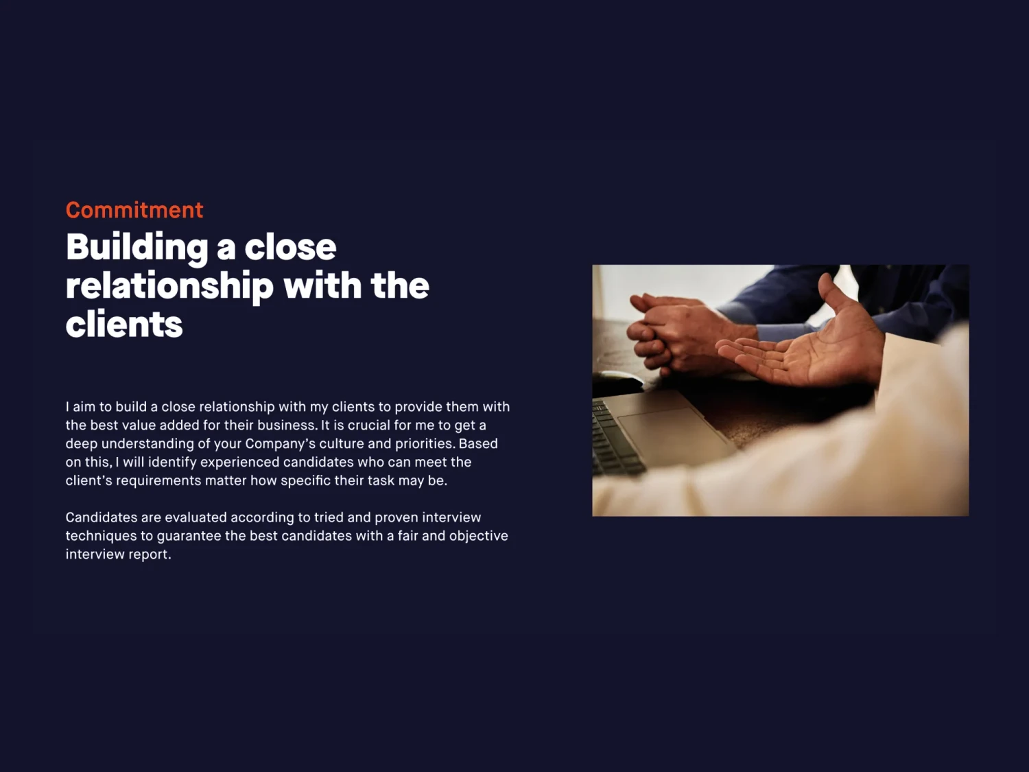 Noa Consulting, commitment